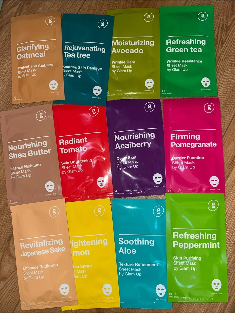 Glam Up Sheet Mask Variety Pack — Assorted Scents & Colors